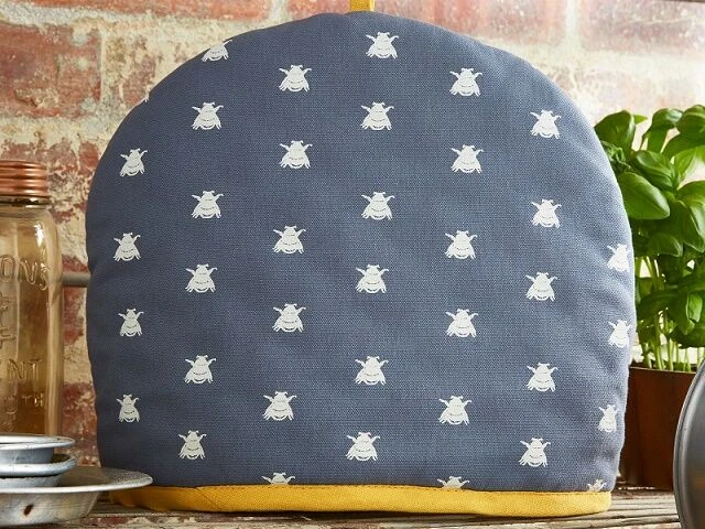 Ulster Weavers Bees Theemuts Katoen Blauw 4 Ulster Weavers Bees Theemuts Katoen Blauw - Afbeelding 2