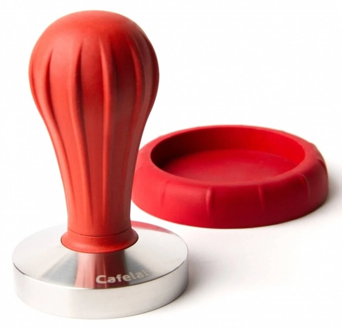 Cafelat Pillar Koffietamper Met Tamperhouder ø 58 Mm Rood 3 Cafelat Pillar Koffietamper Met Tamperhouder ø 58 Mm Rood
