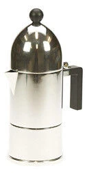Alessi La Cupola Mokapot 3-kops Aluminium Glans 3 Alessi La Cupola Mokapot 3-kops Aluminium Glans
