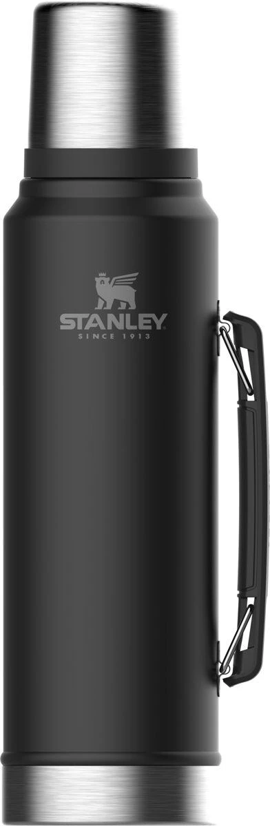 Stanley Classic Thermosfles 1 Liter Mat Zwart 4 Stanley Classic Thermosfles 1 Liter Mat Zwart - Afbeelding 2