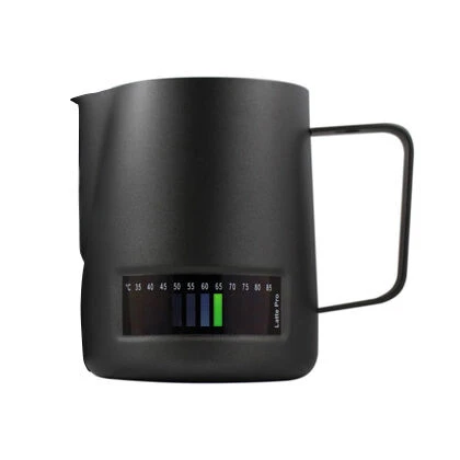 Latte Pro Melkkan Met Temperatuurindicatie 480 Ml Zwart 3 Latte Pro Melkkan Met Temperatuurindicatie 480 Ml Zwart