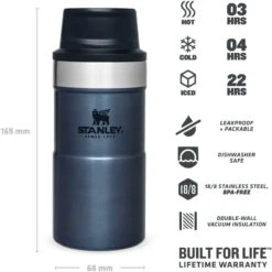 Stanley The Trigger-Action Travel Mug 250 Ml Nightfall -Best Drankjes Winkel stanley pmi classic trigger action thermosbeker 250 ml nightfall eigenschappen